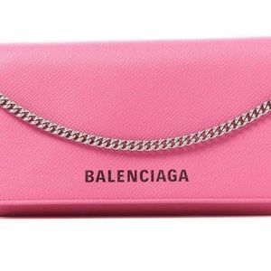 Balenciaga Pink Chain Wallet - New!